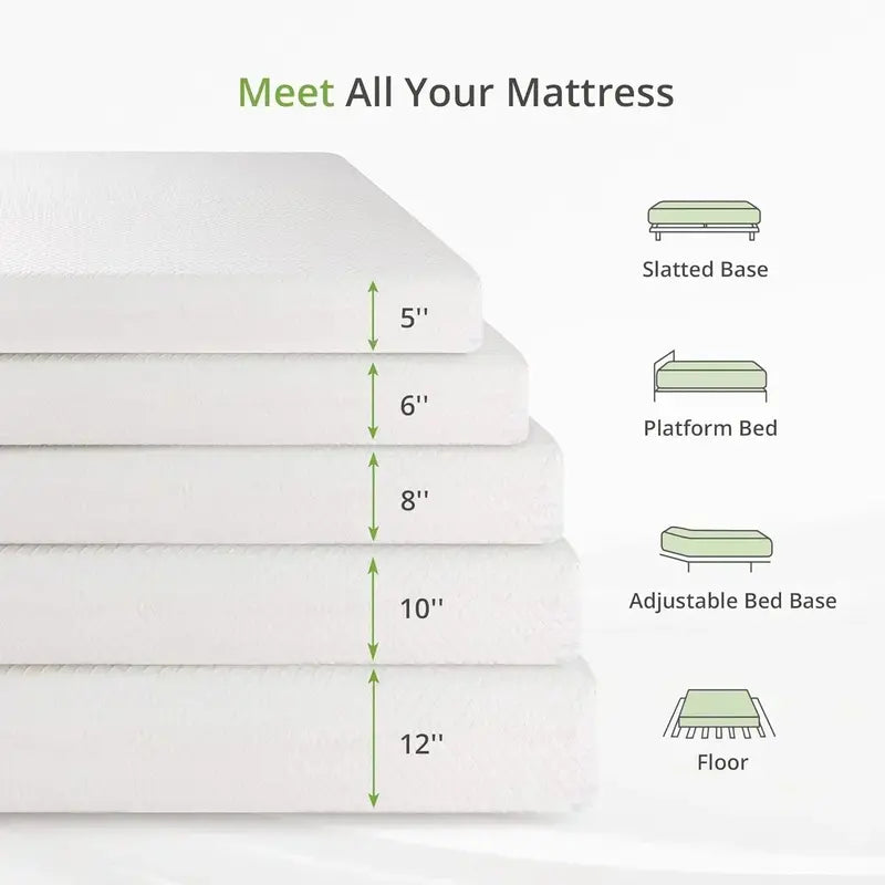 8-Inch Double Memory Foam Mattress  Balanced Medium-Firm Comfort for Everyday Sleep