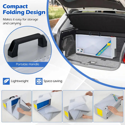 Portable Airbrush Spray Booth Kit  Lighted Painting Station with Three LED Lights