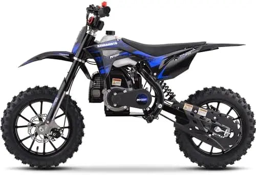 MotoTec Thunder 50cc 2-Stroke Kids’ Blue Gas Dirt Bike