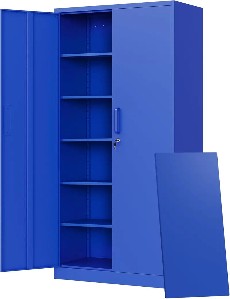 Locking Steel Garage Locker — 72-Inch Tall Tool Storage Cabinet