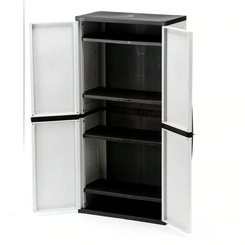 Freestanding Gray Garage Cabinet  35″W × 71″H × 18″D, Adjustable Shelving & Locking Doors (2025 Model)