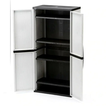 Freestanding Gray Garage Cabinet  35″W × 71″H × 18″D, Adjustable Shelving & Locking Doors (2025 Model)