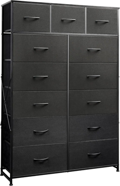 13-Bin Steel-Frame Storage Organizer  Heavy-Duty WLIVE Fabric Drawer Tower for Home & Office