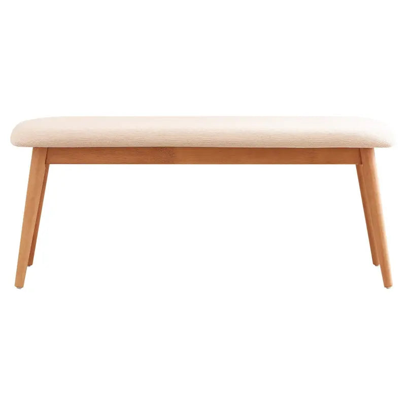Weston Home Chelsea Upholstered Bench, Beige