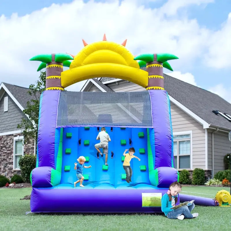 Relunch 26-Foot Inflatable Dual-Lane Water Slide for Kids &amp; Adults  PVC Outdoor Splash Park with Blower &amp; Pool