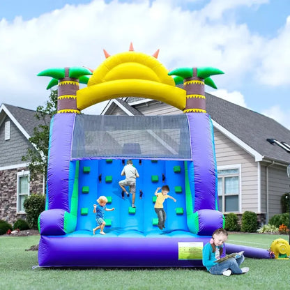 Relunch 26-Foot Inflatable Dual-Lane Water Slide for Kids &amp; Adults  PVC Outdoor Splash Park with Blower &amp; Pool