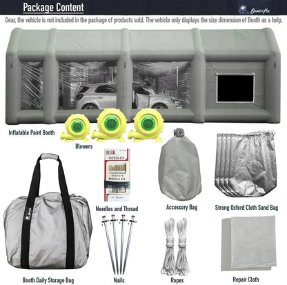 Sewinfla 30x20x13Ft Inflatable Paint Booth with Blowers &amp; Air Filter System  Professional Spray Tent