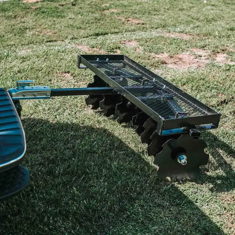 2025 Titan Distributors Notched Disc Harrow  4-Foot Pull-Behind Attachment for ATV/UTV (2-Inch Hitch, NO250072)