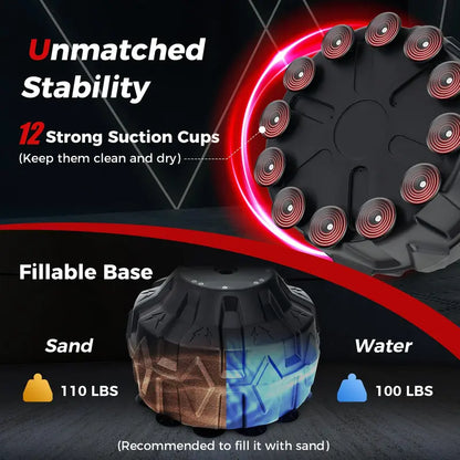 Freestanding Heavy-Duty Boxing Bag with Adjustable Fillable Base