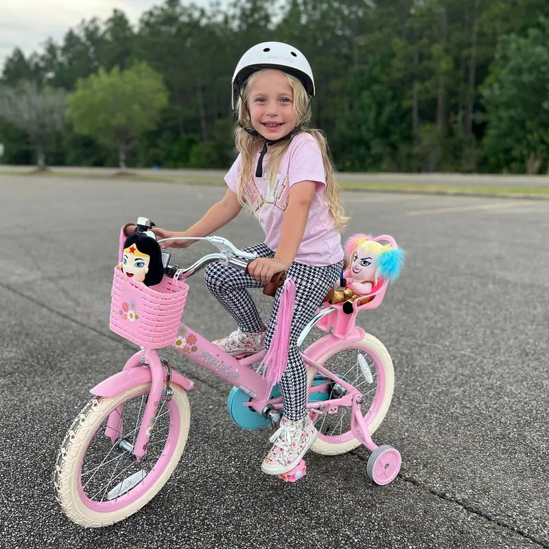 JOYSTAR Little Daisy 14″ Kids’ Bike  Stylish Girls’ Cruiser with Training Wheels Option