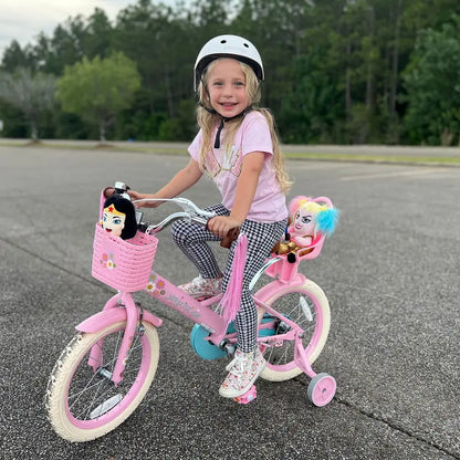 JOYSTAR Little Daisy 14″ Kids’ Bike  Stylish Girls’ Cruiser with Training Wheels Option