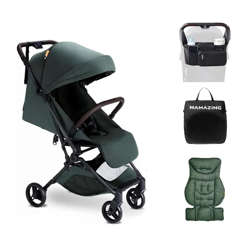 MAMAZING Lightweight Travel Stroller  Carbon Fiber Frame, Compact Fold, Airplane-Ready