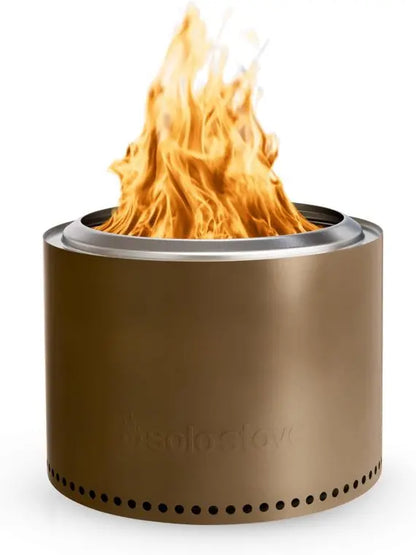 Bonfire 2.0 Smokeless Fire Pit  Portable Stainless Steel Wood Burning Fireplace with Removable Ash Pan, 14″x19.5″, 20 lbs, Deep Olive, Ideal for Camping