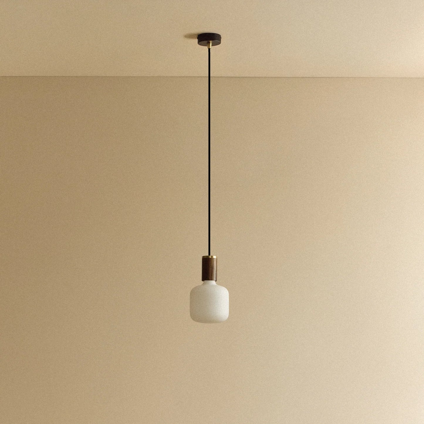 Oblo Pendant Light in Walnut