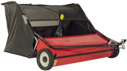 52-Inch Tow-Behind Lawn Sweeper  Heavy-Duty Black Model