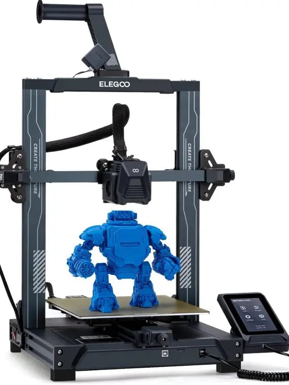 Neptune 4 Pro 3D Printer, 500mm/s High-Speed FDM, Klipper Firmware, Auto Leveling, Metal Guide Rails, 8.85×8.85×10.43 Inch