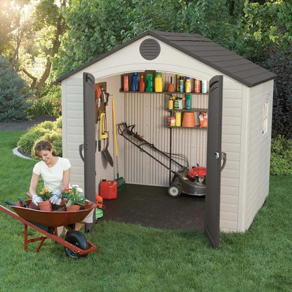 Lifetime Outdoor Storage Shed 8×5 ft  Durable HDPE with Steel Reinforcement, Weather-Resistant