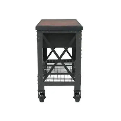 Building Products 72-Inch Rolling Industrial Workbench  3-Drawer Steel Base with Solid Wood Top