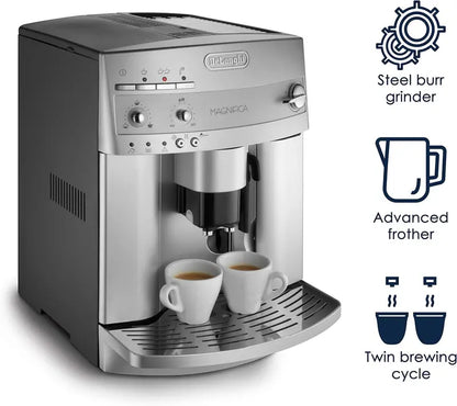 De’Longhi Magnifica ESAM3300 Super Automatic Espresso Machine, 14 Cups, Cappuccino Frother, Energy-Saving, Renewed