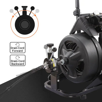 XtremepowerUS 100-Foot Electric Drain Snake  Commercial-Grade Sewer Auger with Attachments and Heavy-Duty Motor
