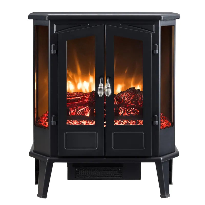 Hearthpro 25 5 Sided Infrared Electrick Stove Black Finish