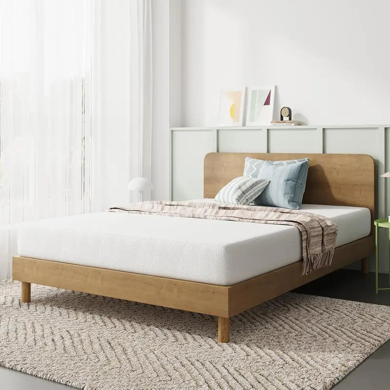 Novilla 12-Inch Gel-Infused Queen Mattress in a Box: Pressure-Relieving Cooling Memory Foam Bed with CertiPUR-US Certification and Breathable White Cover