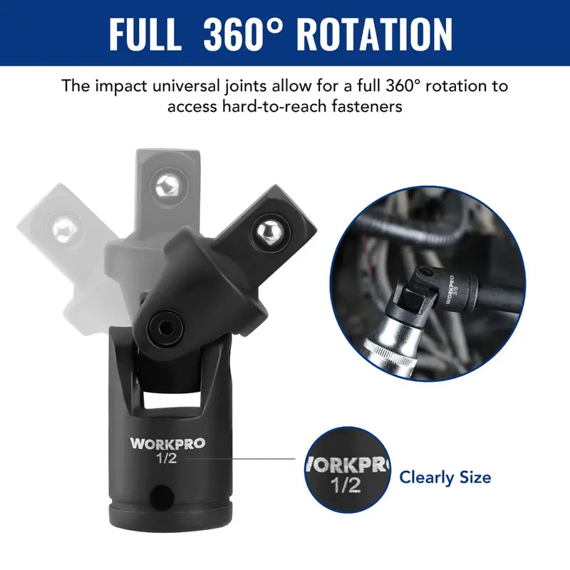WORKPRO 18-Piece Drive Tool Accessory Collection  Universal Bits, Adapters & Extensions