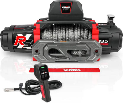 13,500-Lb Capacity 12V DC Electric Winch  Off-Road Recovery Winch with Dual-Function Wireless Remote Control, Trailer & Vehicle Towing Ready