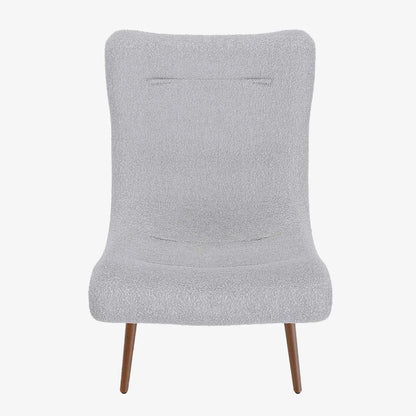 Fauteuil avec repose-pieds bouclé