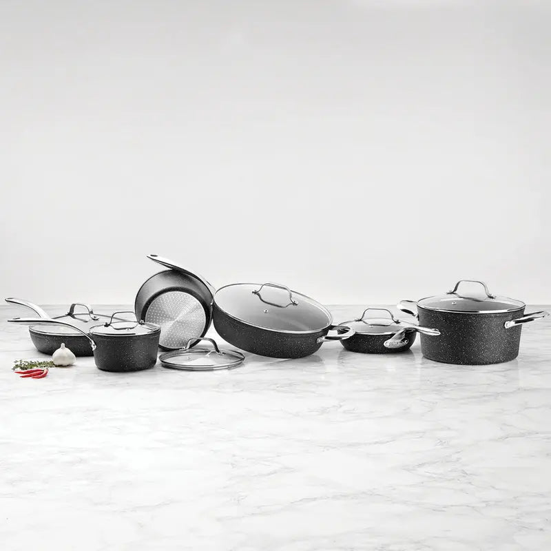 THE ROCK by Starfrit 060710-001-0000 12 Piece Cookware Set