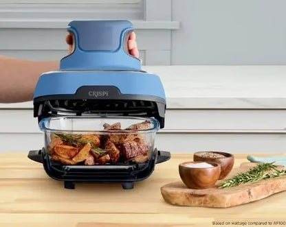 Ninja Crispi 5-in-1 Air Fryer System  Glass Cooker with Dual Batch Containers for Small & Large Portions