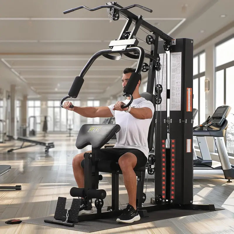 BalanceFrom Steel-Frame Home Gym Machine  Includes Floor Mat & Multi-Station Design