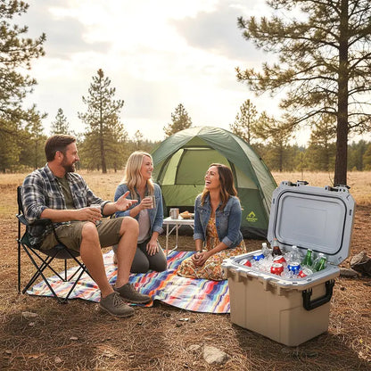 53-Quart Ultra-Lightweight Injection-Molded Cooler with Ergonomic Handles & Bottle Opener