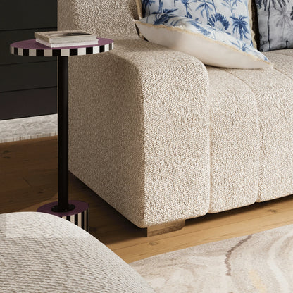 Table d appoint ronde originale couleur lilas Jasmin