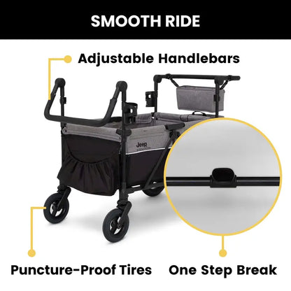 Delta Children Jeep Wrangler 4-Seater Stroller Wagon  Deluxe Edition