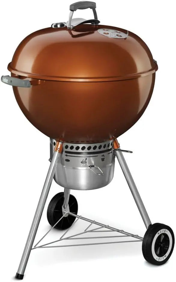 Weber Original Kettle Premium 22-Inch Charcoal Grill  Black Outdoor BBQ with Built-In Thermometer