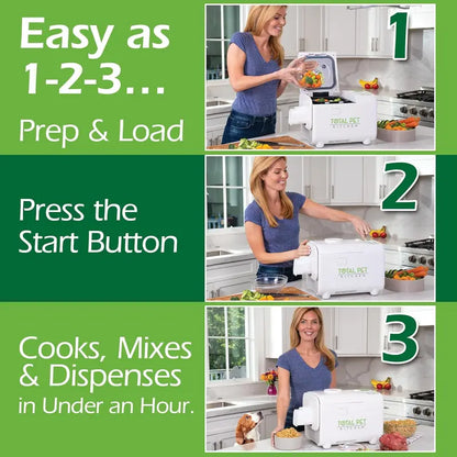 All-in-One Pet Food Multicooker  4.5 Qt Smart Mixer & Dispenser Appliance