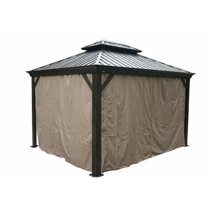 Dahlin Hardtop Aluminum Patio Gazebo — 12 ft W × 10 ft D Weather-Resistant Outdoor Shelter