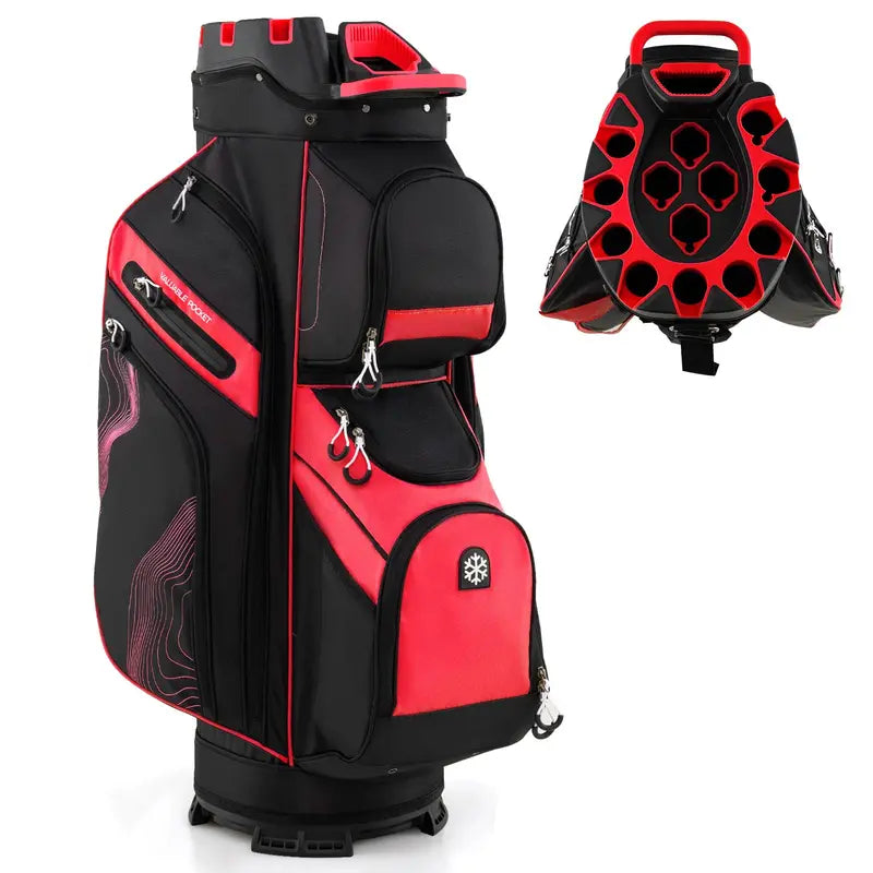 Lightweight Molded Golf Bag with 14-Way Full-Length Club Dividers
