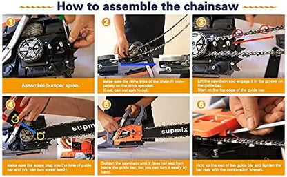62cc 20-Inch Gas Chainsaw  3.4HP 2-Cycle Professional Wood-Cutting Saw for Farm, Yard, and Outdoor Projects