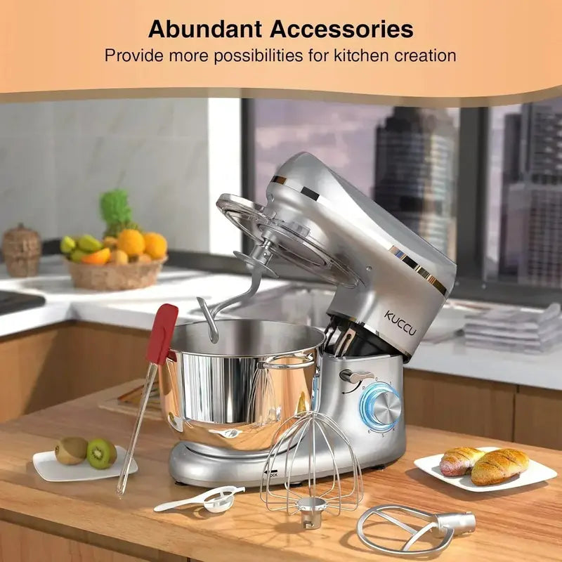 6.5-Qt 660W 6-Speed Tilt-Head Stand Mixer with Stainless Steel Bowl