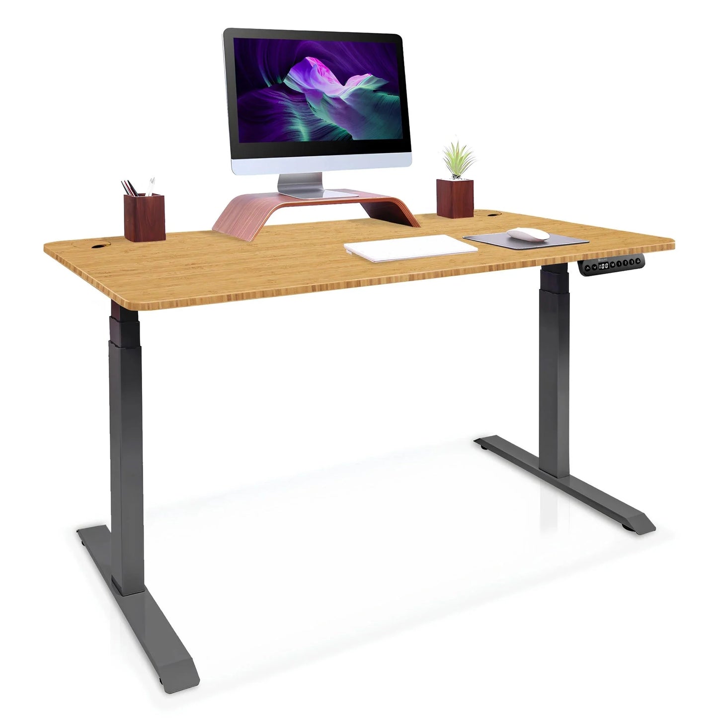 Bureau assis debout en bambou - DYNAMIC BAMBOU