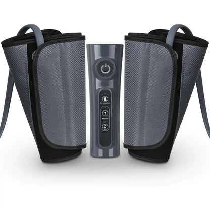 Pneumatic Air Compression Leg Massager with Customizable Wraps and Auto Shut-Off Timer