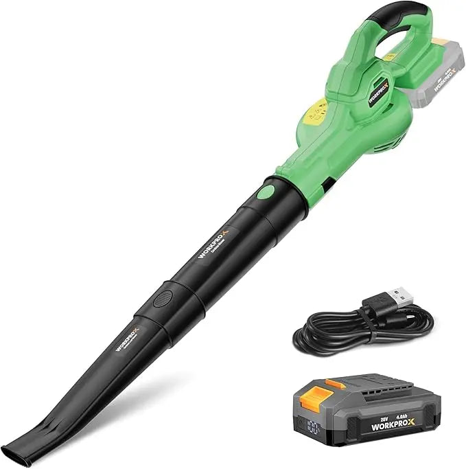WORKPROX 20V High-Performance Cordless Leaf Blower  138 MPH Air Speed, 170 CFM, USB-C Charging