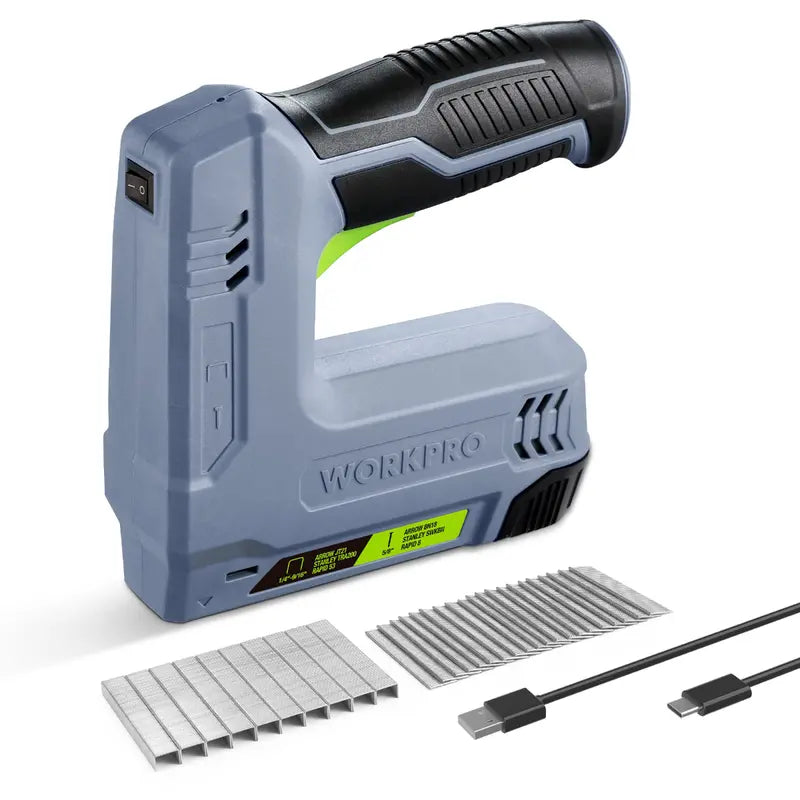 WORKPRO 3.6V Cordless 2-in-1 Staple & Nail Gun  Compact Battery-Powered Fastener Tool
