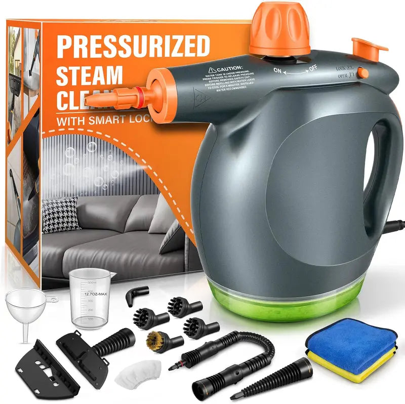 PowerSteam 1250W Handheld Steam Cleaner, 14-in-1 for Kitchen, Bathroom, Windows & Floors