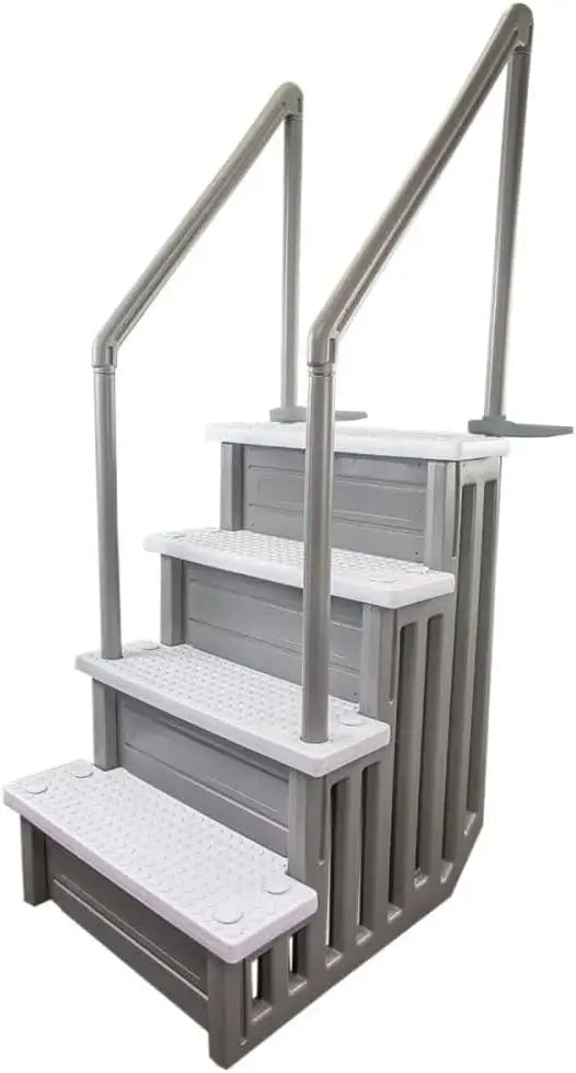 Select Anti-Slip In-Pool Steps  Gray, Deck-Mountable for 4854¡å Above-Ground Pools, 300-Lb Capacity