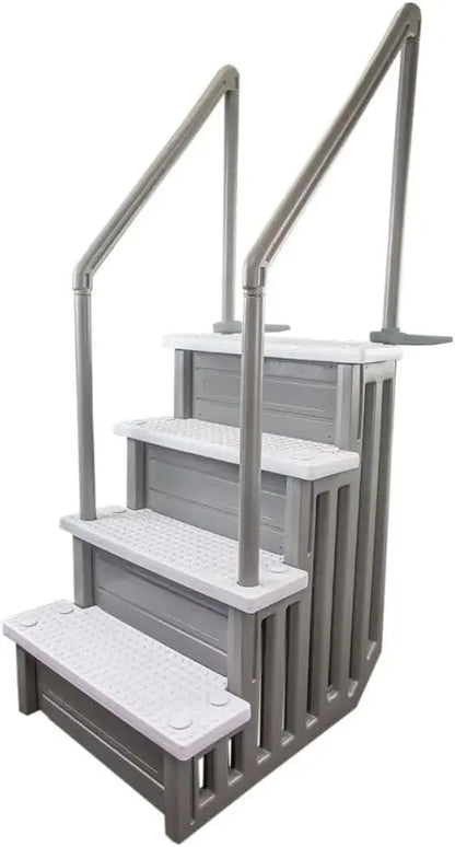 Select Anti-Slip In-Pool Steps  Gray, Deck-Mountable for 4854¡å Above-Ground Pools, 300-Lb Capacity