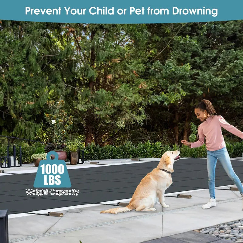 Heavy-Duty Rectangular Winter Pool Cover for 40′ x 20′ In-Ground Swimming Pools