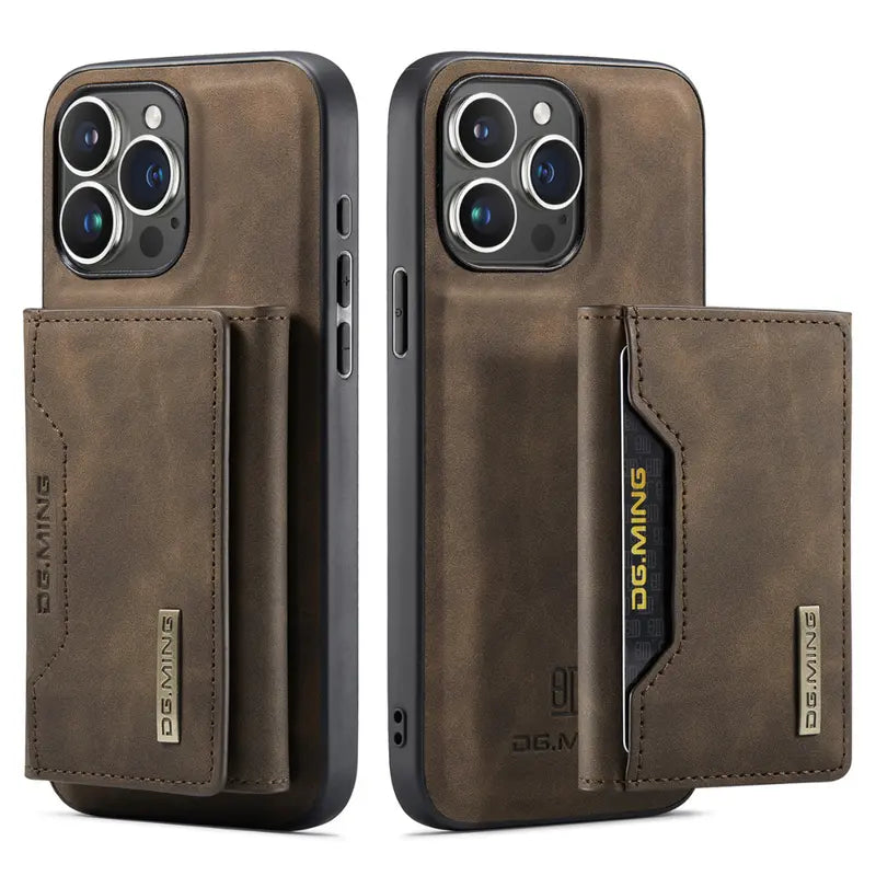 Executive Black Leather iPhone Wallet Case  Sleek, Functional & MagSafe Ready
